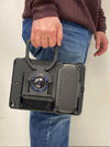 LogansVoice iPad case being held by carry handle